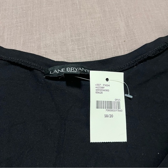 NWT Lane Bryant Black Long Sleeve Top Lace Trim Ruffles Business Plus Size 18/20 - Picture 7 of 7